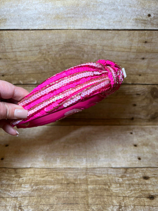 Pink Sequence Headband