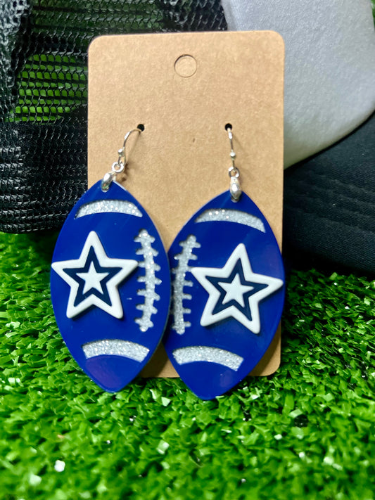 QB Cowboys Earrings