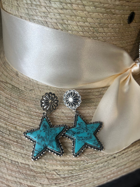 Star Dust Turquoise Earrings