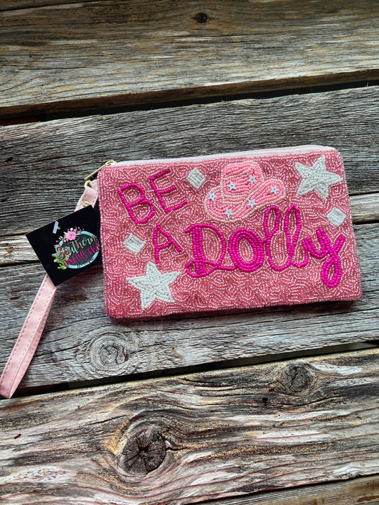 BE A DOLLY Beaded Wristlet