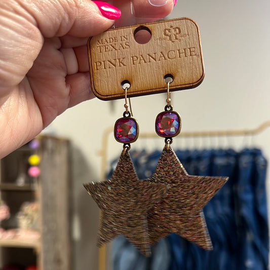 Pink Pinache - Star Earrings