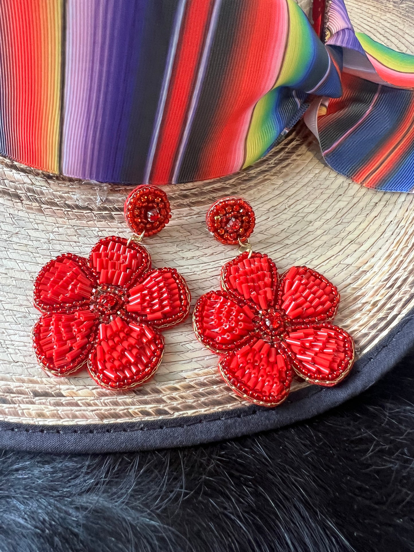 Viva Fiesta Flower Earrings